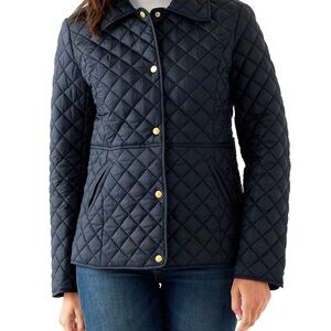 Crown & Ivy Navy Quilted Puffer Jacket
